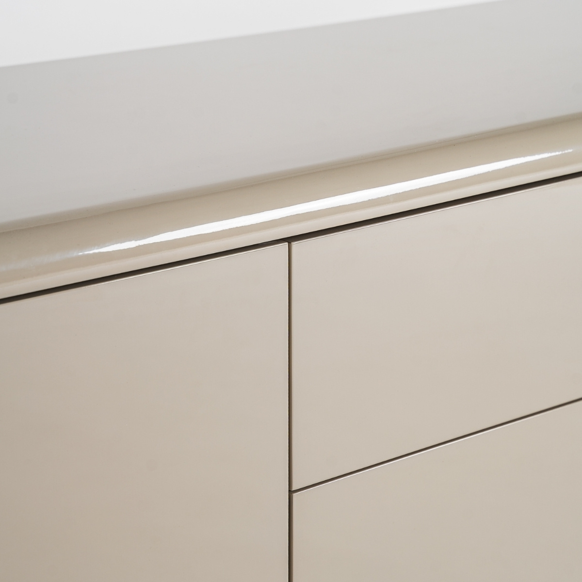 Meuble TV laqué brillant crème 240 cm CÔME – Image 3