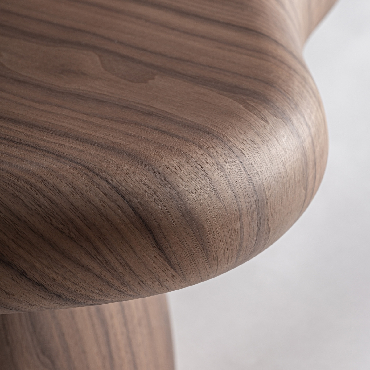 Table basse organique placage noyer 100 cm ANGE – Image 3