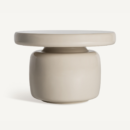 table de salon ronde haut de gamme laqué brillant