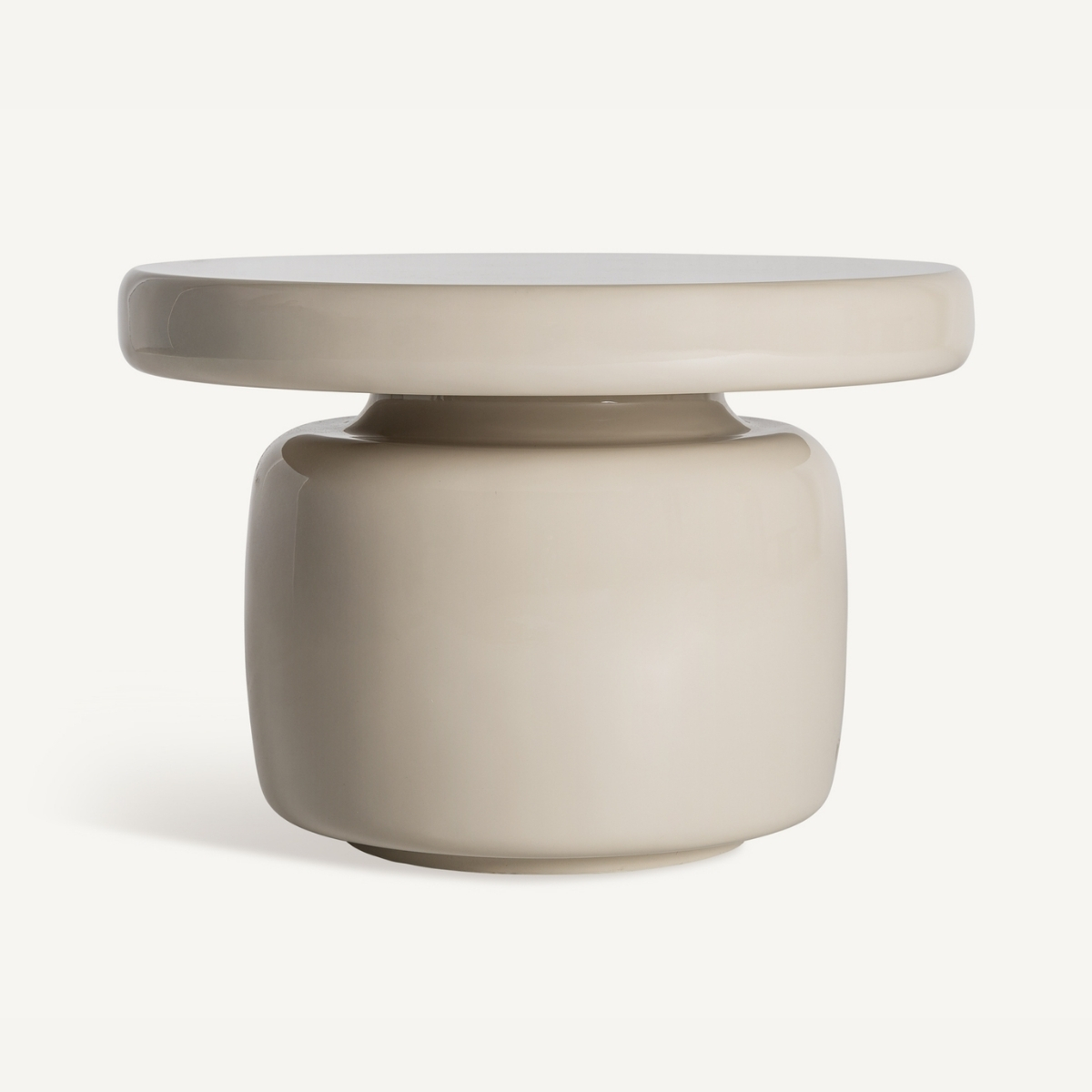 table de salon ronde haut de gamme laqué brillant