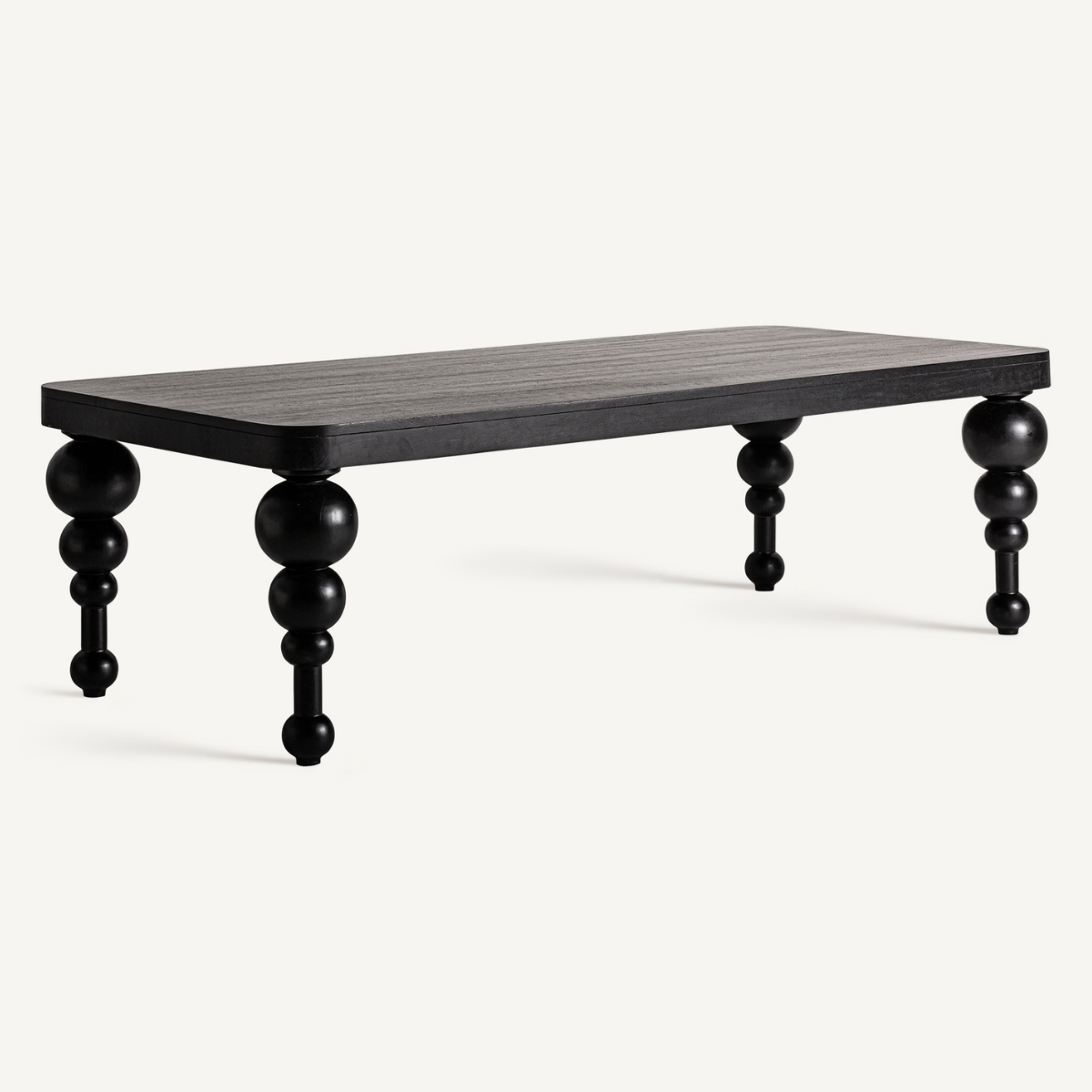 grande table à manger moderne en bois noir