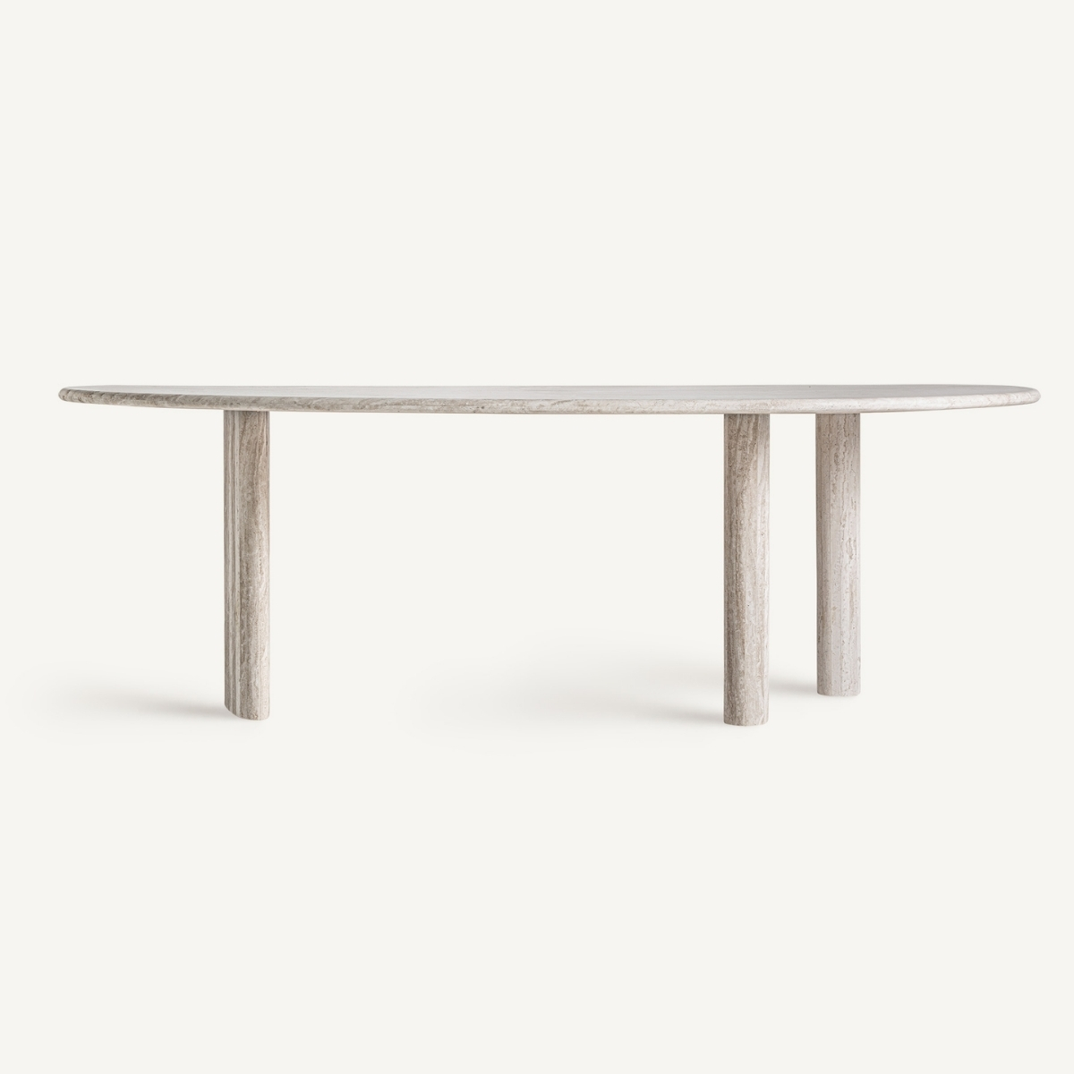 table à manger organique haut de gamme en travertin