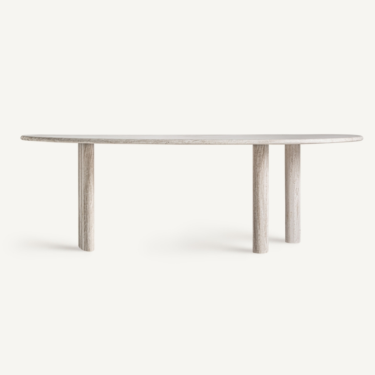 table à manger organique haut de gamme en travertin