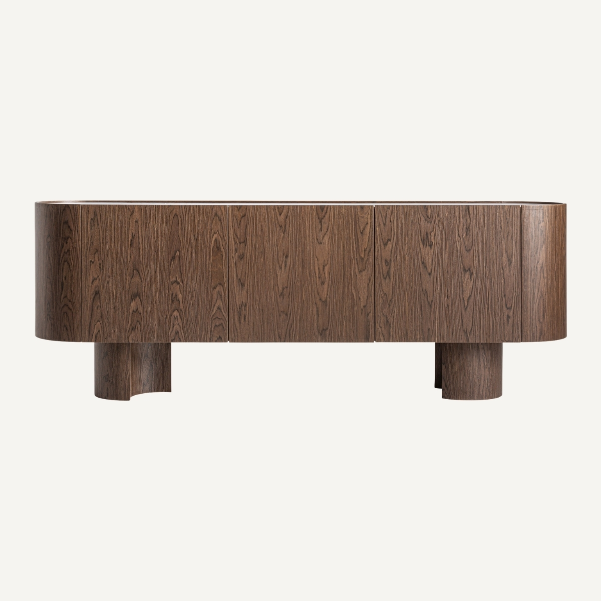 Buffet design haut de gamme 220 cm en bois marron