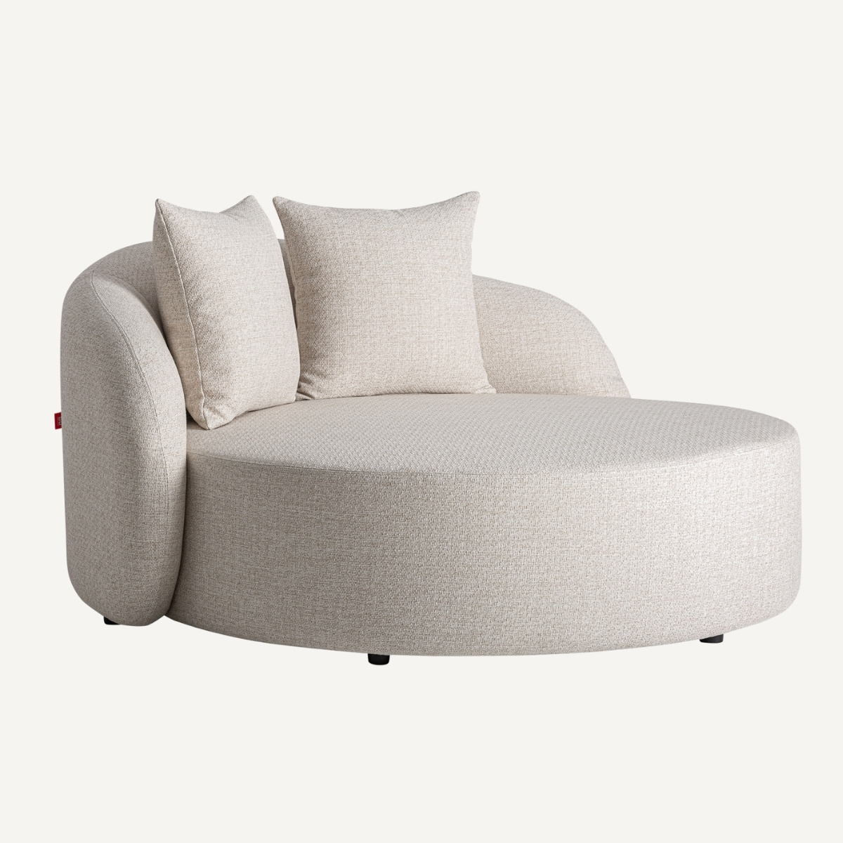 Canapé de jardin rond beige 2 places