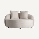 Canapé de jardin rond beige 2 places