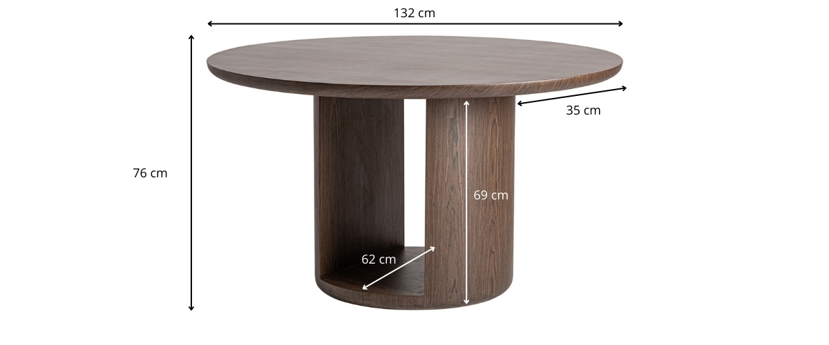 Dimensions de la table à manger ronde