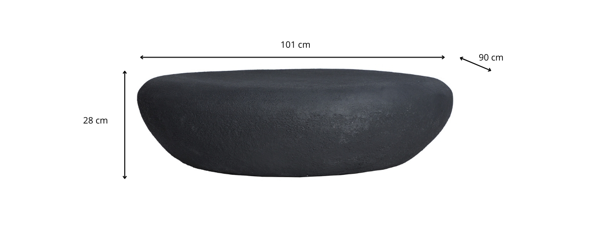 Dimensions de la table basse de jardin noir