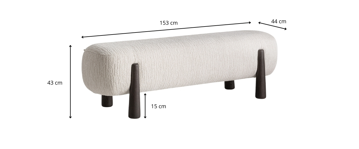 Dimensions du banc d'entrée