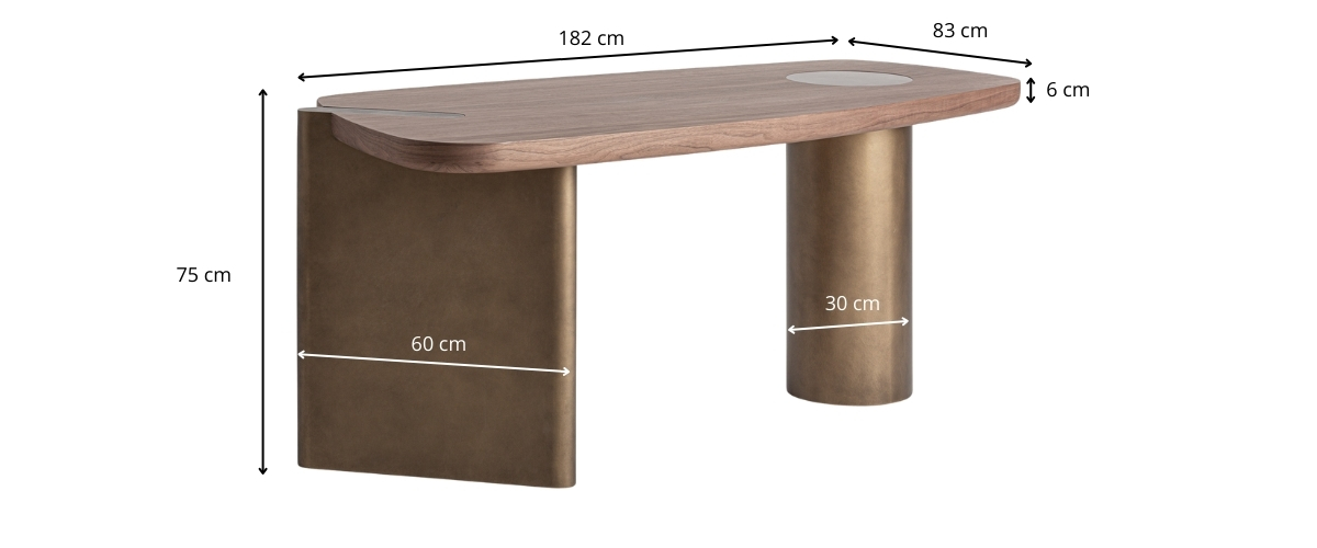 Dimensions du bureau en bois