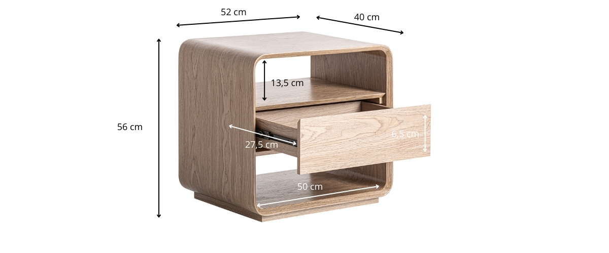 Dimensions du chevet