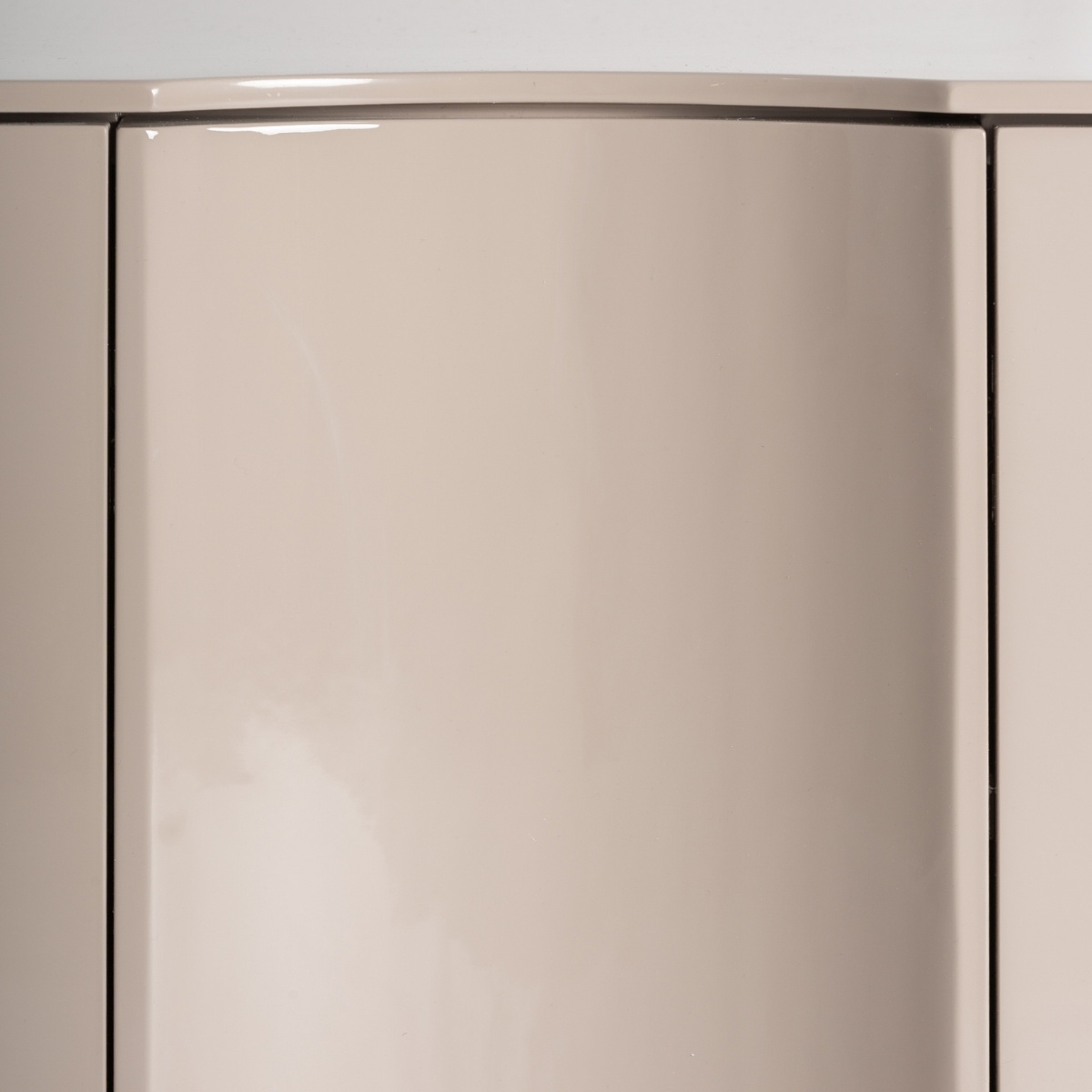 Meuble TV laquĆ© beige 4 portes 220 cm GUILLAUME ā Image 6