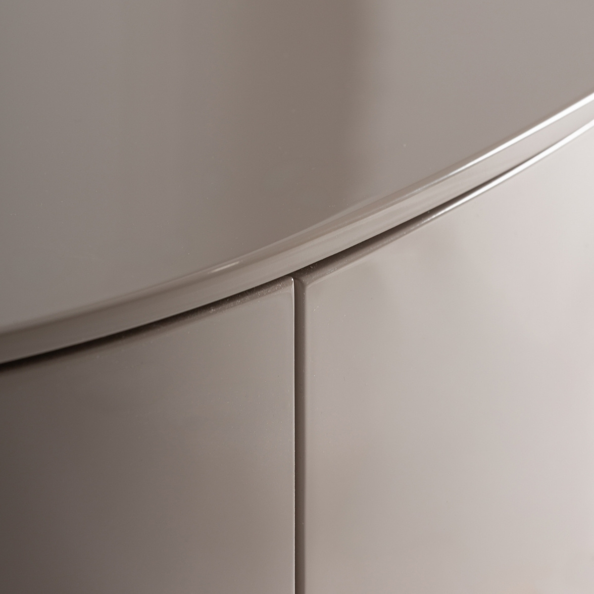 Meuble TV laquĆ© beige 4 portes 220 cm GUILLAUME ā Image 7