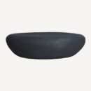 Table basse de jardin galet en béton noir
