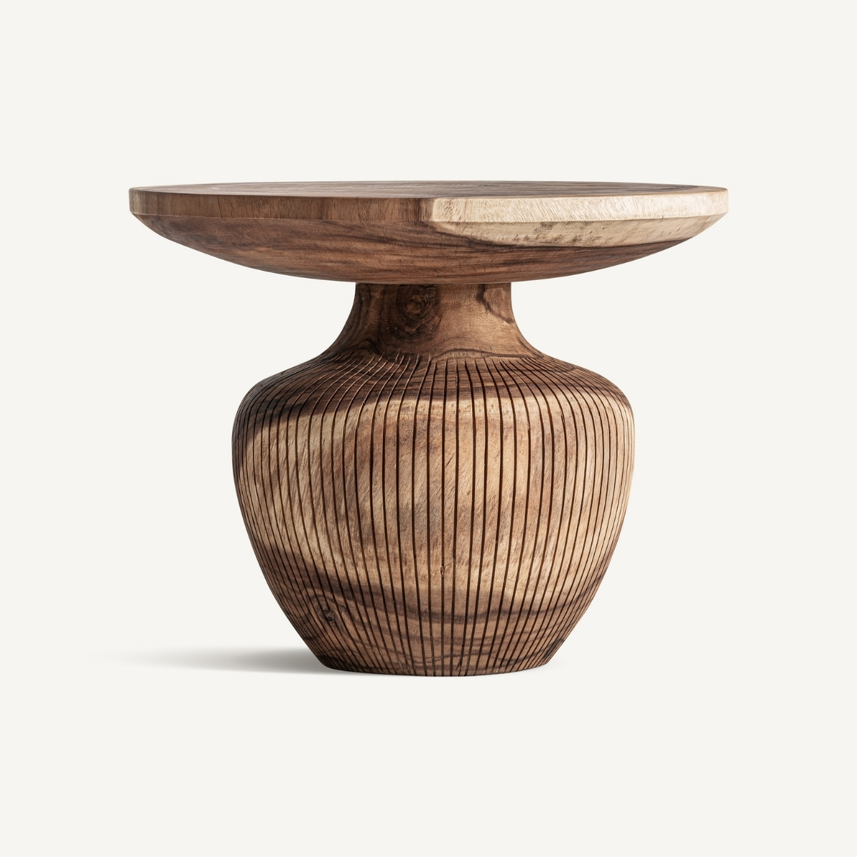 Table d'appoint bois massif ronde