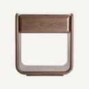 Table de chevet marron en bois plaqué 50x40 cm