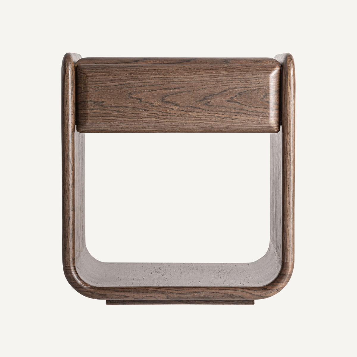 Table de chevet marron en bois plaqué 50x40 cm