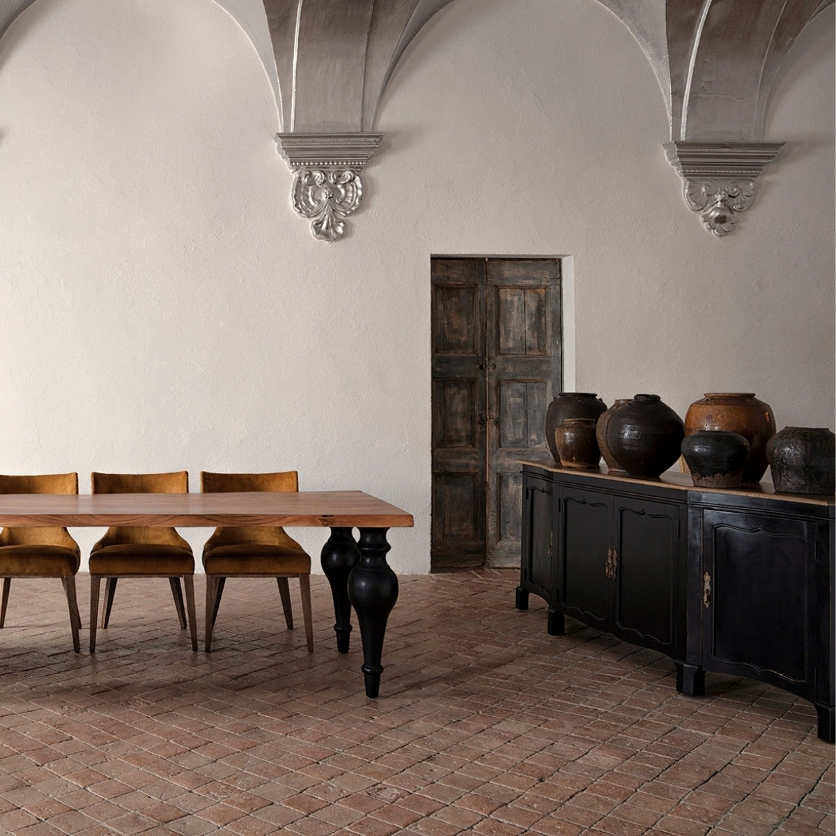 buffet 220 cm style champêtre colonial