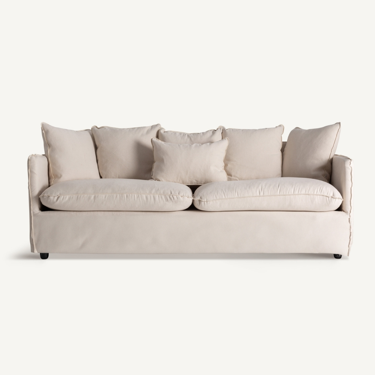 canapé 3 places en lin beige