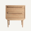 Chevet bois massif de mindi 2 tiroirs