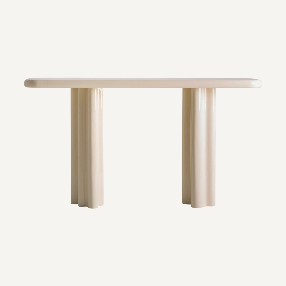 Console laquée blanche