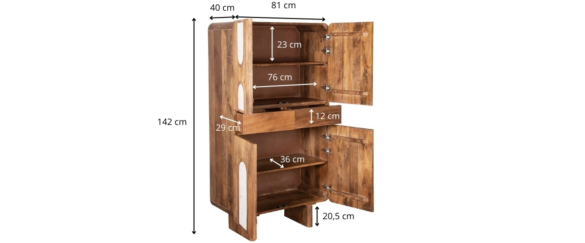 Dimensions de l'armoire haute