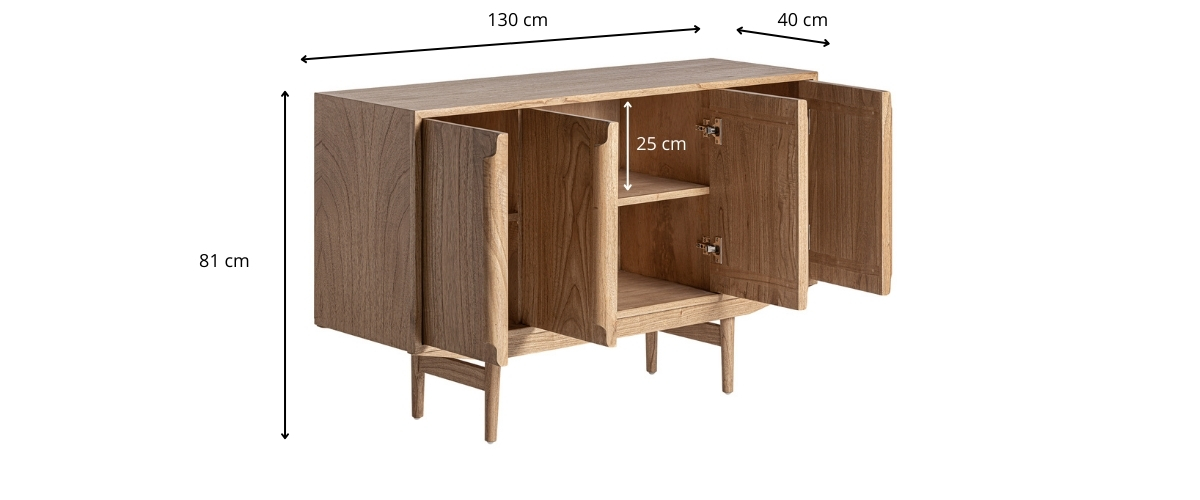 Dimensions du buffet