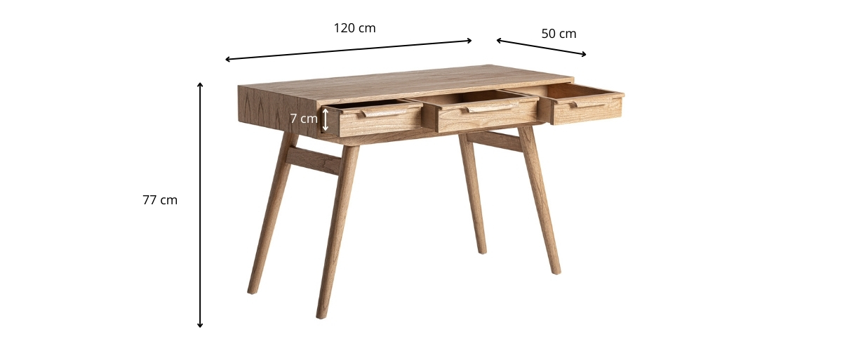 Dimensions du bureau en bois