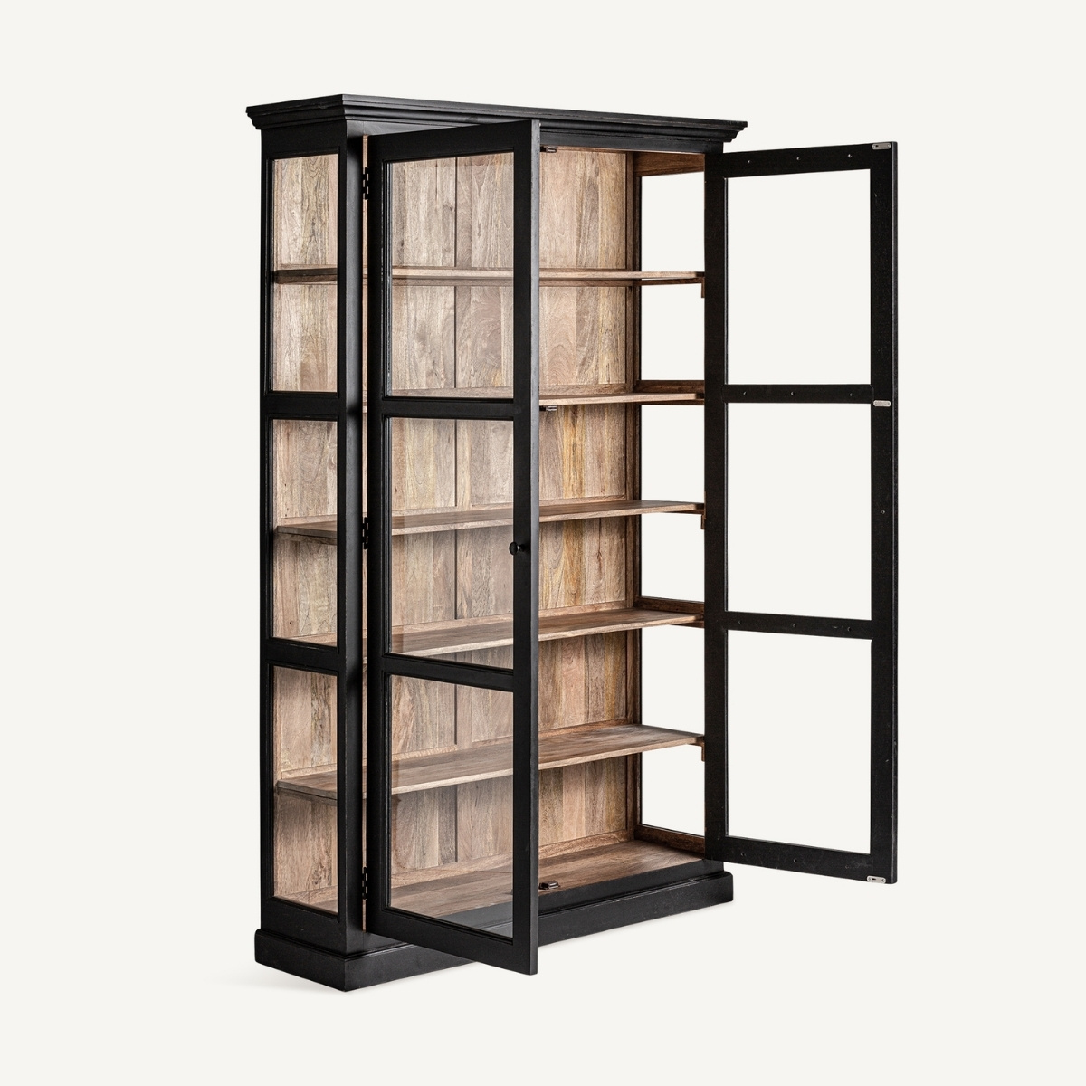 grande vitrine haut de gamme en bois rustique chic