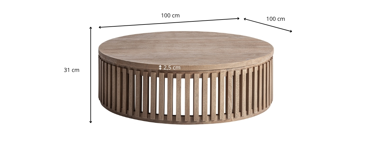 Dimensions de la table basse
