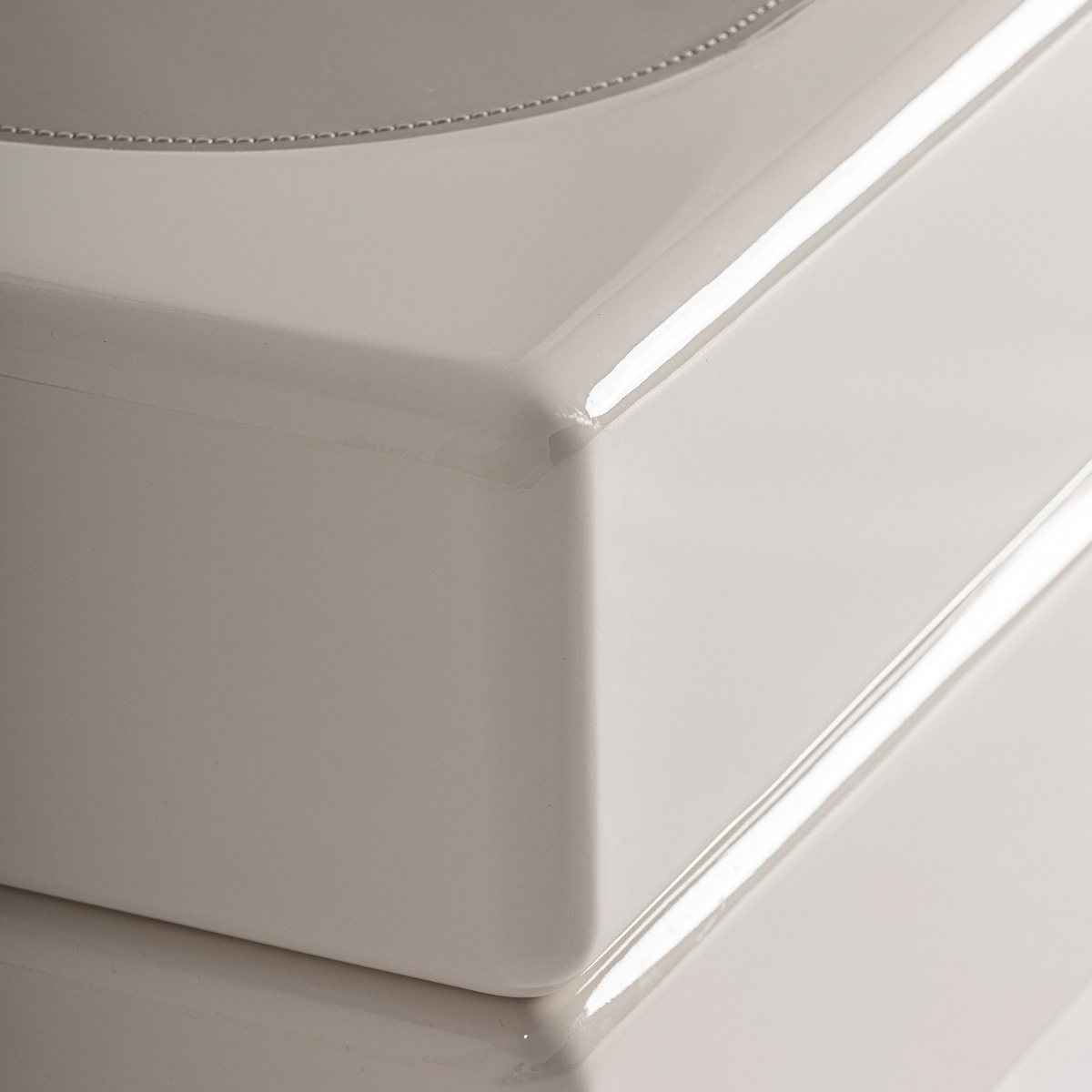 Table basse laquée beige 140 cm – Image 5