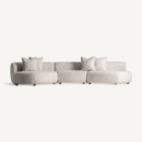 canapé contemporain 375 cm en tissu bouclé