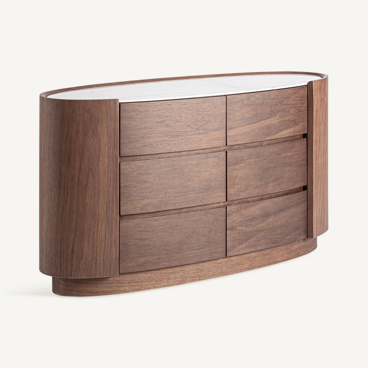 Commode ovale 6 tiroirs