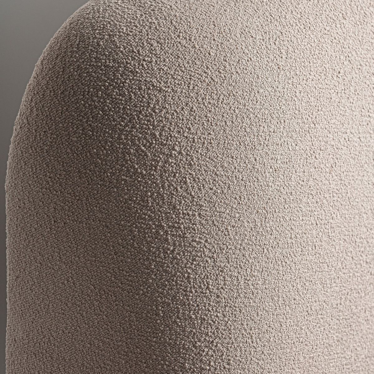 Lit tissu bouclé beige avec tablettes 160 x 200 cm – Image 4