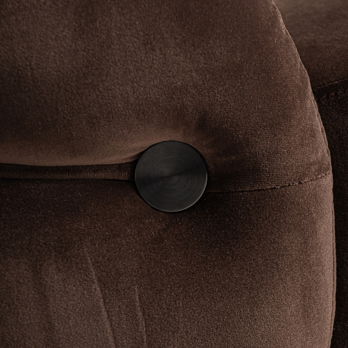 Fauteuil design velours chocolat – Image 7