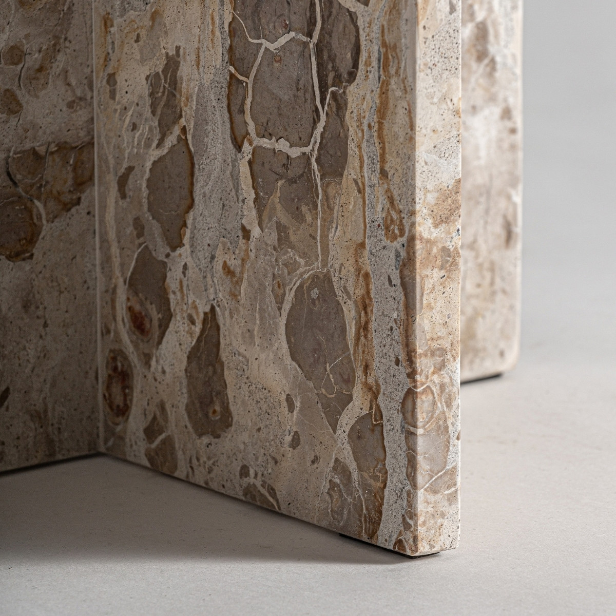 Table d'appoint marbre beige – Image 5