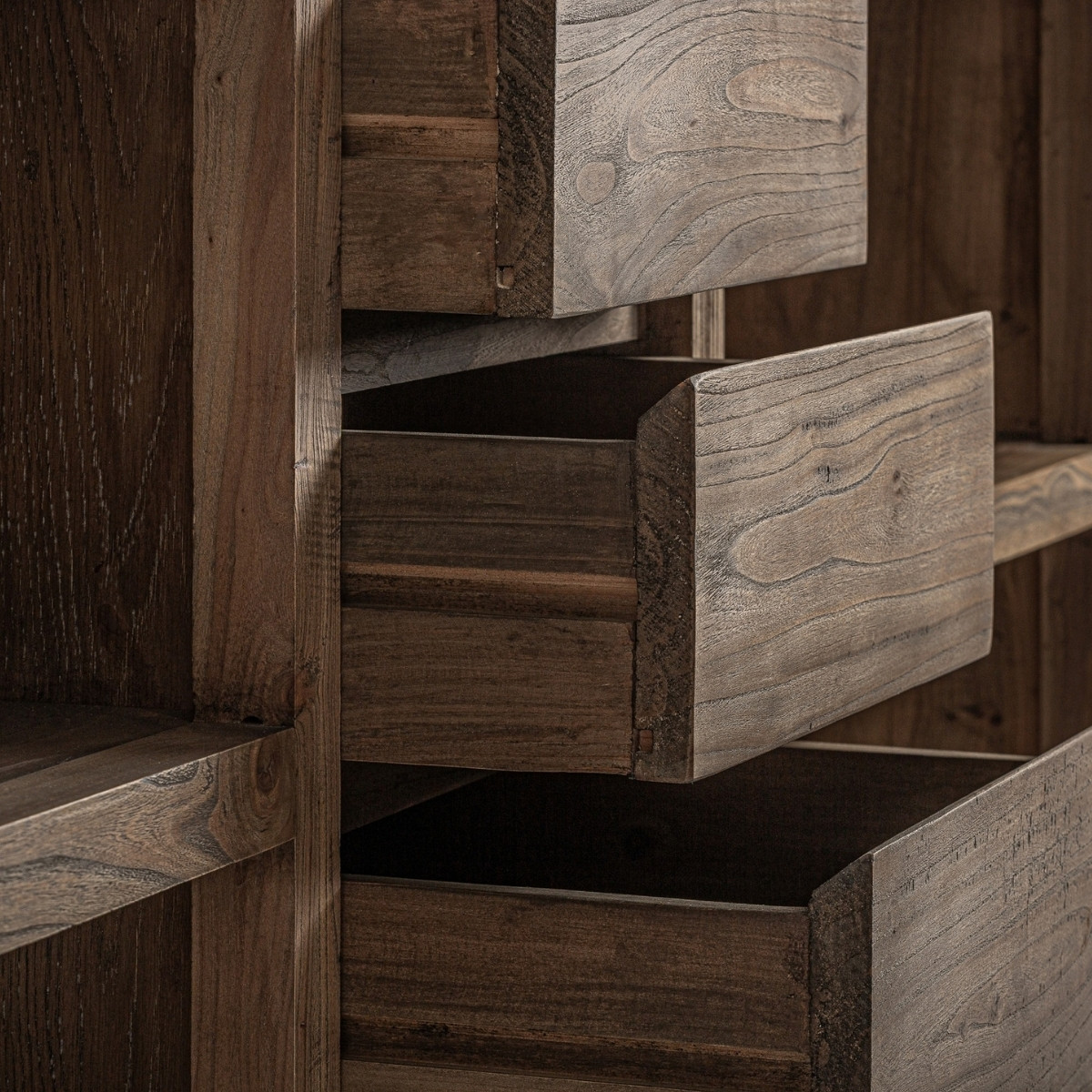 Comptoir rustique en bois d'orme 280 cm – Image 3