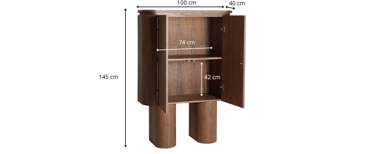 Dimensions du buffet haut en bois