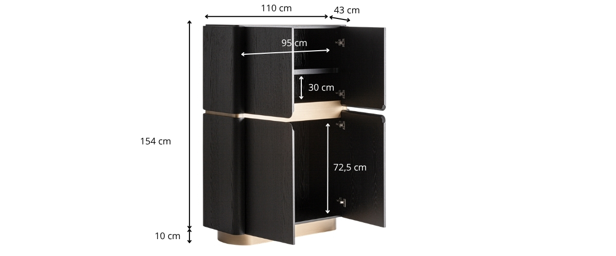 Dimensions du meuble buffet haut