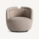 fauteuil contemporain qualité haut de gamme en tissu bi matières