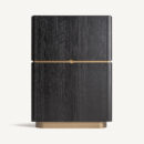 Meuble buffet haut en bois noir