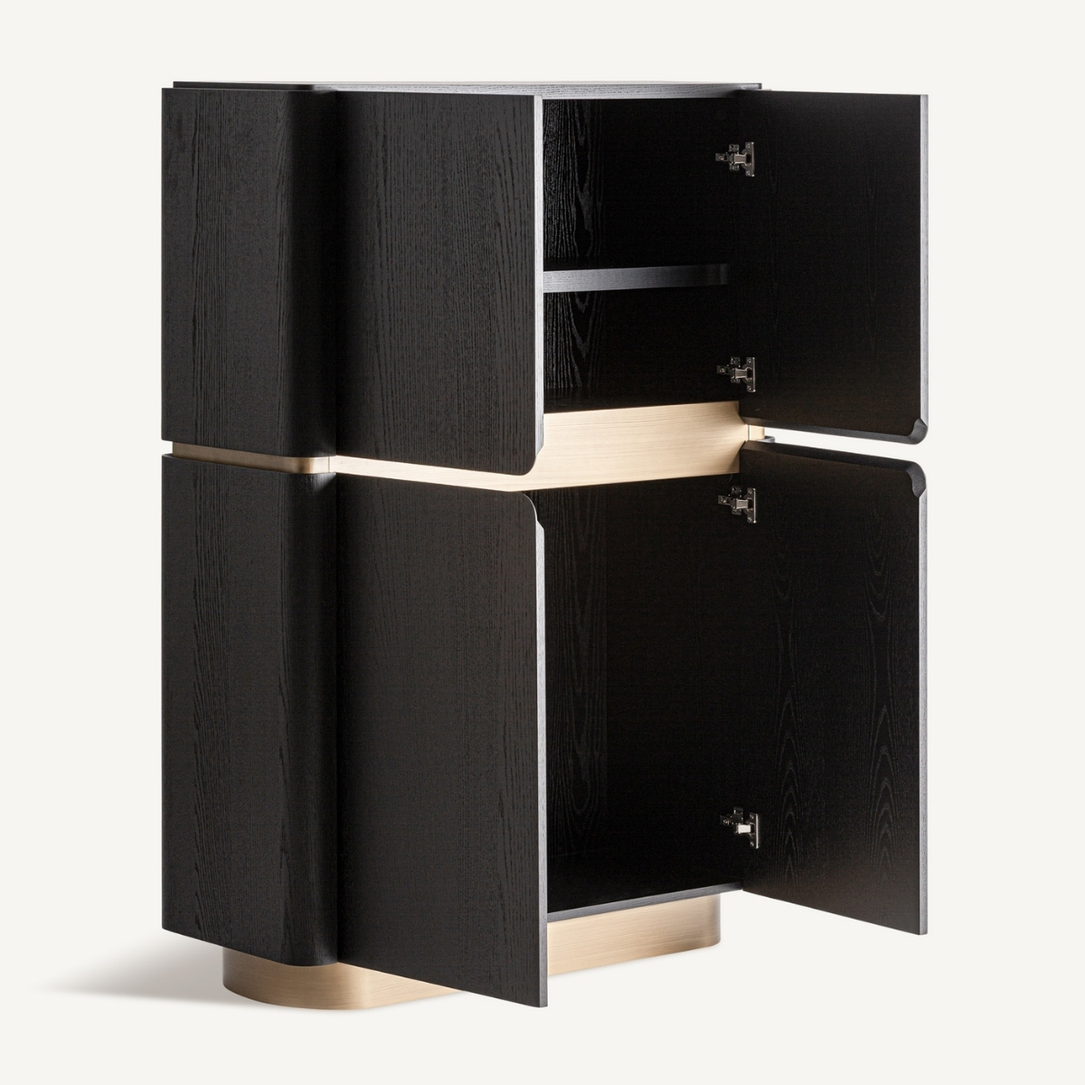 Meuble buffet haut en bois noir