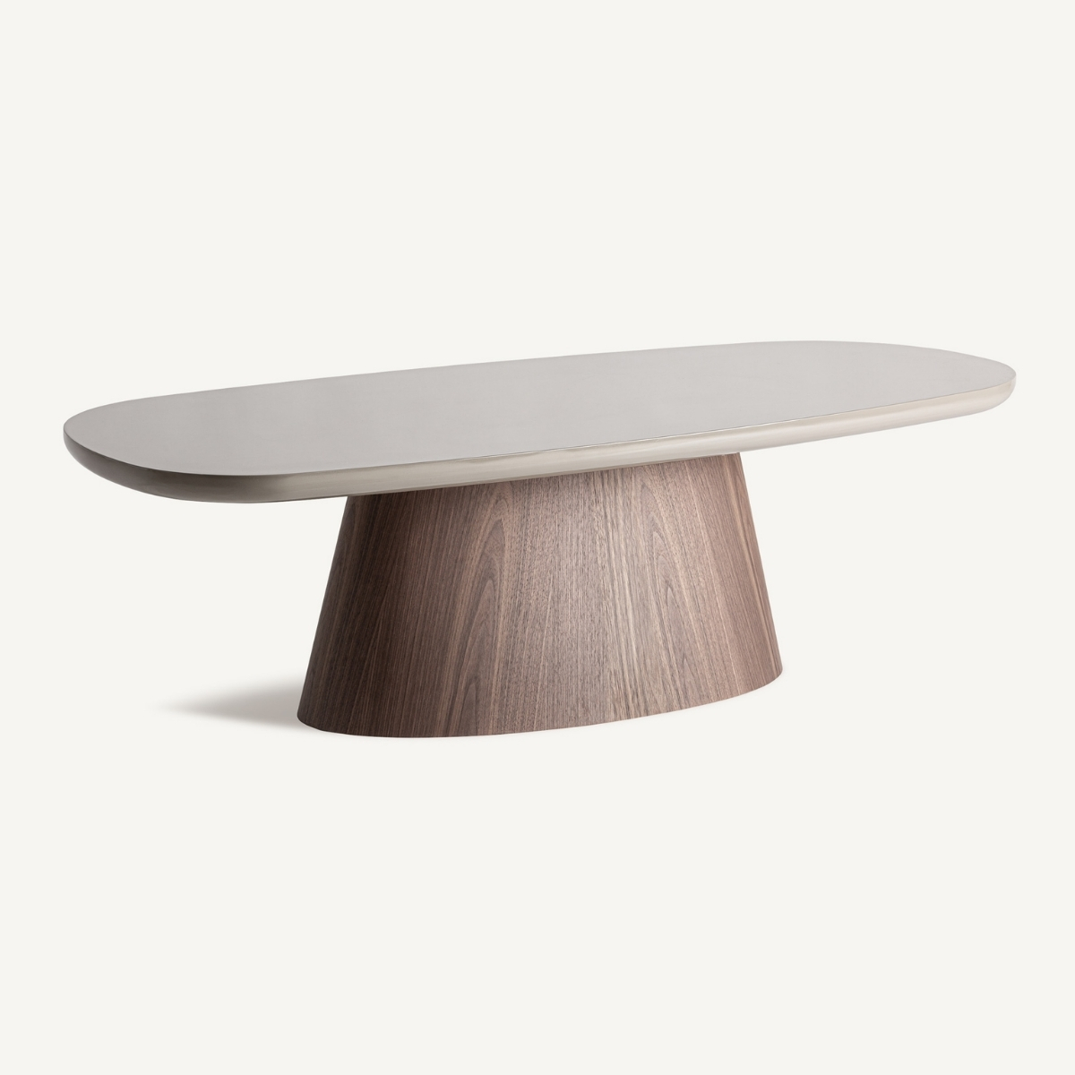 Table basse laquée taupe