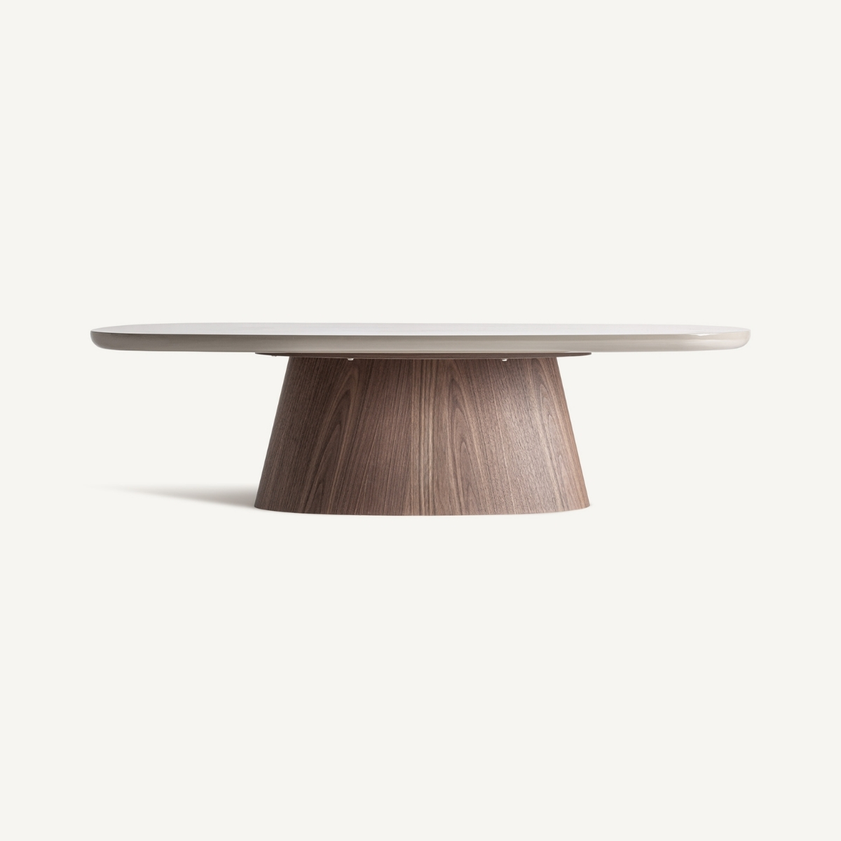 Table basse laquée taupe
