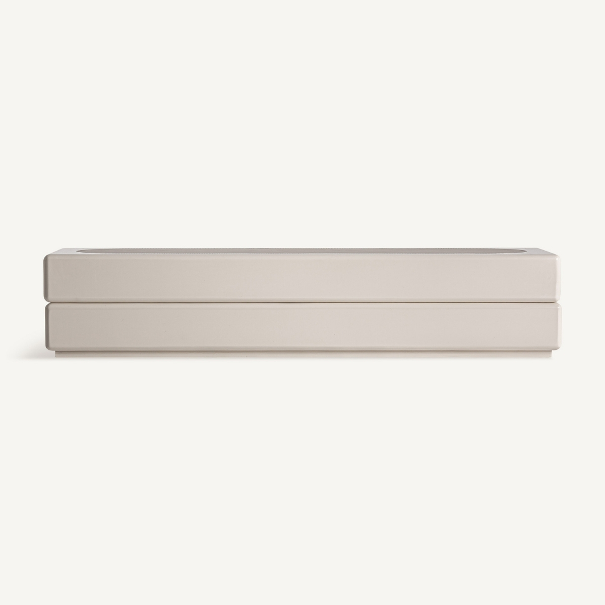 table basse haut de gamme beige laqué 140 cm
