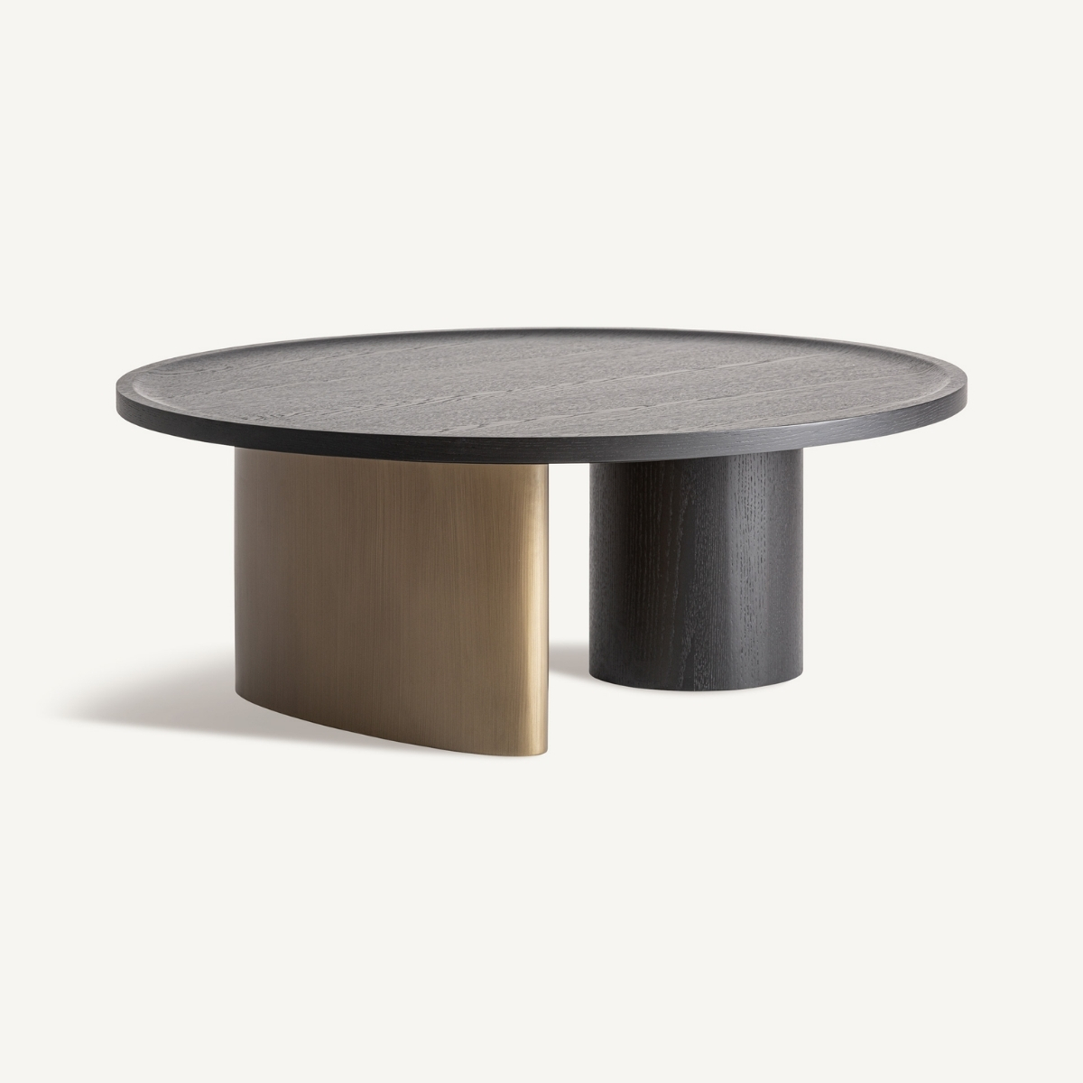 Table basse noir design en bois