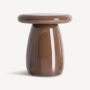 table d'appoint moderne marron laqué