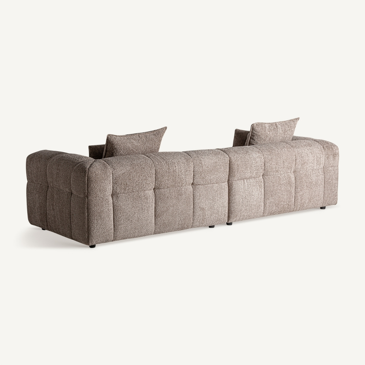 dos du canapé 284 cm tissu bouclé marron