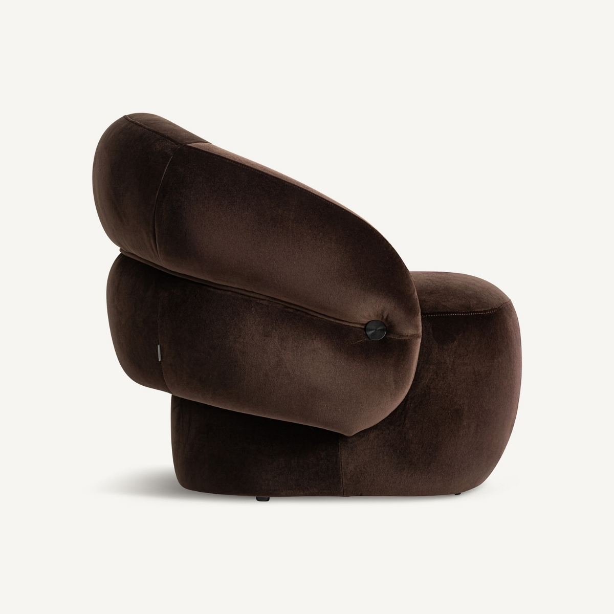 fauteuil en velours chocolat design