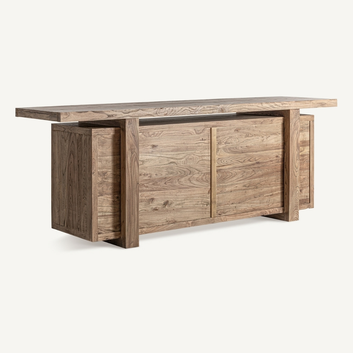 Grand meuble bar en bois rustique 280 cm